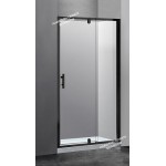 Shower Glass - Wave Series Adjustable (815-900mm) Pivot Door Black
